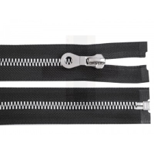  Fogazott cipzár  80 cm - Fekete rövidáru