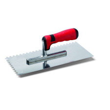 Fogazott glettelő, rozsdamentes, fogazás: 10x10mm Stan Karo 2K C5 13x28cm kőműves és burkoló szerszám