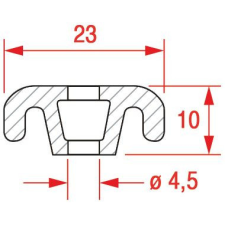  FÓKAPROFIL FEKETE TÖMÍTÉSEKHEZ 2500 mm beépíthető gépek kiegészítői