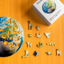  Föld bolygó - egyedi mintás fa puzzle puzzle, kirakós