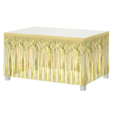  Fólia asztal dekoráció, asztalszoknya – Arany party kellék