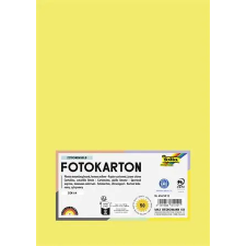 Folia Dekorkarton, A4, 300 g, 50 lap, FOLIA, citromsárga kreatív papír