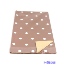  Fólia ív 58x58cm 20db/csomag Pöttyös - Mályva-Drapp dekorációs kellék