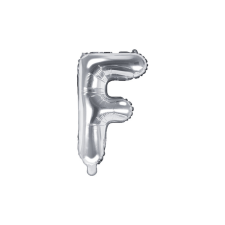  Fólia léggömb betű &#039;&#039;F&#039;&#039;, 35 cm, ezüst party kellék