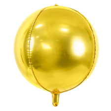  Fólia lufi – 4D gömb – Arany party kellék