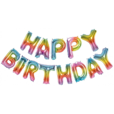  Fólia lufi Happy Birthday felirat 40 cm nagy méret party kellék