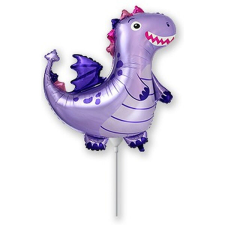  Fólia lufi, mini forma, lila sárkány party kellék