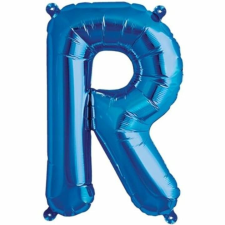 Fólia lufi S DEPOT®, R betű, kék, 40 cm party kellék