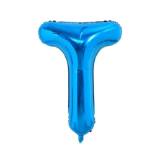 Fólia lufi S DEPOT®, T betű, kék, 40 cm party kellék