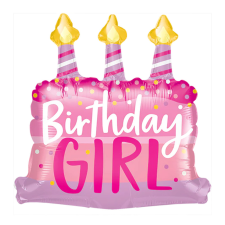  Fólia lufi – Születésnapi torta – Birthday GIRL party kellék
