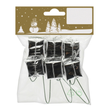  Fóliacsomag 2,5 cm átmérő ezüst 6 darab karácsonyi dekoráció