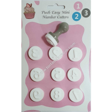  Fondant/ keksz pecsét készlet - Számok sütés és főzés