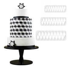  Fondant kiszúró - Geometrikus minták - Rombusz konyhai eszköz