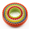  Fondant , Linzer , keksz kiszúró - Hullámos,sima kör(6db)