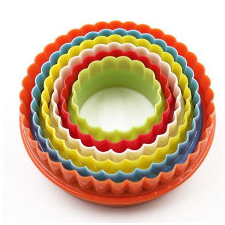 Fondant , Linzer , keksz kiszúró - Hullámos,sima kör(6db) sütés és főzés