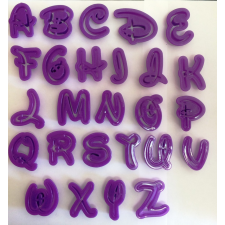  Fondant / Marcipán kiszúró betű (műanyag,díszes) készlet sütés és főzés