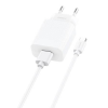 Foneng EU28 hálózati töltő + USB-A - USB-C kábel fehér (EU28 Type-C) (EU28 Type-C) - Töltők