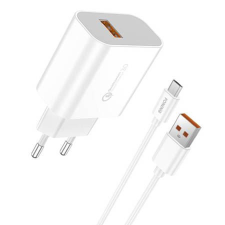 Foneng EU46 2xUSB-A hálózati töltő + USB-A - MicroUSB kábel fehér (EU46 Micro) kábel és adapter