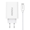 Foneng Gyorstöltő Foneng 1x USB EU43+ USB Type C kábel