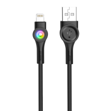 Foneng X59 USB-Micro USB kábel, LED, 3A, 1m (fekete) kábel és adapter