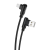 Foneng X70 USB-A - MicroUSB derékszögben hajlított csatlakozós kábel 1m fekete (6970462517337) (6970462517337)