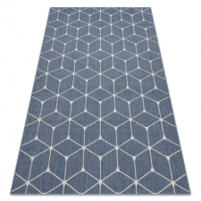 Fonott sizal flat szőnyeg 48721/591 TAKARÓKA 3D kék 80x150 cm lakástextília