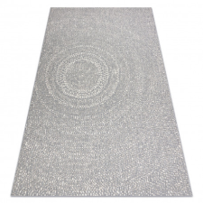 Fonott sizal flat szőnyeg 48832637 Körök, pontok szürke / krém 160x230 cm lakástextília