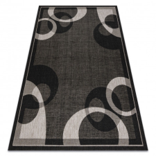 Fonott sizal floorlux szőnyeg 20078 FEKETE / ezüst 200x290 cm lakástextília