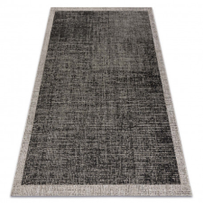  Fonott sizal floorlux szőnyeg 20401 Keret fekete / ezüst 200x290 cm lakástextília