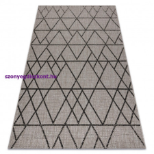  Fonott sizal floorlux szőnyeg 20508 ezüst / fekete HÁROMSZÖGEK 240x330 cm lakástextília