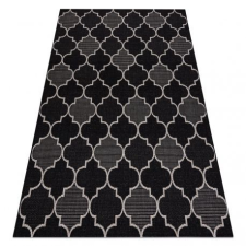 Fonott sizal floorlux szőnyeg 20607 marokkói rácsos ezüst / fekete 80x150 cm lakástextília