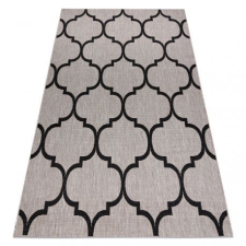 Fonott sizal floorlux szőnyeg 20608 marokkói rácsos ezüst / fekete 80x150 cm lakástextília