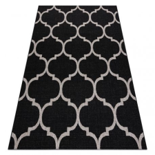  Fonott sizal floorlux szőnyeg 20608 marokkói rácsos fekete / ezüst 60x110 cm lakástextília