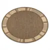  Fonott sizal floorlux szőnyeg kör 20195 coffee / mais kerék 120 cm