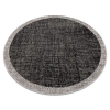  Fonott sizal floorlux szőnyeg Kör 20401 Keret fekete / ezüst kerék 160 cm