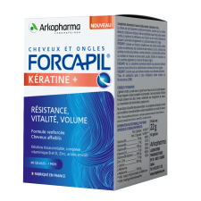 Forcapil Keratin+ Hajregeneráló és hajerősítő kapszula 60 db vitamin és táplálékkiegészítő