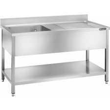 Forcar 1 MEDENCÉS MOSOGATÓ CSEPEGTETŐVEL ALSÓ POLCCAL 1200x600x950-ES (GD126BL1) mosogatótálca