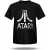Force India Blaze Entertainment, Atari T-Shirt, (M), Distressed logó (AP5), Retro, Fekete, Gaming póló (FG-ATAR-TSHIRT-AP5-M)