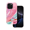 Forcell F-PROTECT Mirage, Military Drop-Tested case compatible with MagSafe for IPHONE 15 PRO pink marble