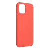 Forcell iPhone 14 Plus (6.7") szilikon tok, hátlap tok, korall-pink, matt, velúr belső, Forcell Silicone Lite