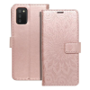 Forcell iPhone 14 Plus (6.7") telefon tok, könyvtok, oldalra nyíló tok, mágnesesen záródó, rose gold, mandala, Forcell Mezzo