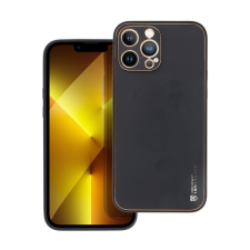 Forcell Leather műbőr hátlap tok, Apple iPhone 14 Pro, fekete tok és táska