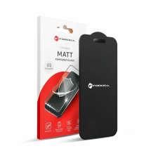 Forcell Matt Glass edzett üveg fekete szegéllyel iPhone 12/12 Pro mobiltelefon kellék