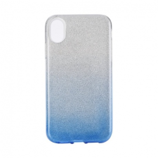 Forcell Shining szilikon tok iPhone XS Max, kék/ezüst tok és táska