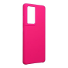 Forcell Silicone Samsung G998 Galaxy S21 Ultra 5G pink Szilikon tok velúr belsővel