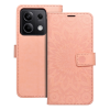 Forcell Xiaomi Redmi Note 13 5G könyvtok, fliptok, telefon tok, bankkártyatartós, mágneszáras, álomfogó mintás, barack színű, Forcell Mezzo