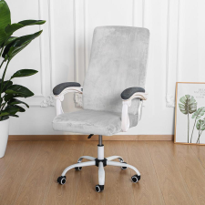 Forcheer Forgószék Huzat (M-es, bársonyos, 1 részes, rugalmas, mosható, világosszürke) lakástextília