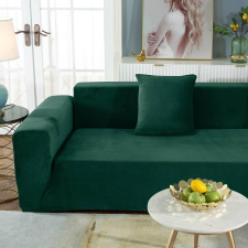 Forcheer Kanapé Huzat (bársonyos, 4 személyes, sötétzöld) lakástextília