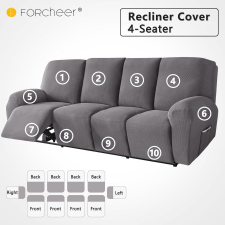 Forcheer Relax Fotel Huzat (enyhén vízlepergető, 4 üléses, sötétszürke, rugalmas) lakástextília