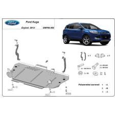  Ford Kuga 2013-2018 - Motorvédő lemez autóalkatrész